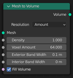 Mesh to Volume node.