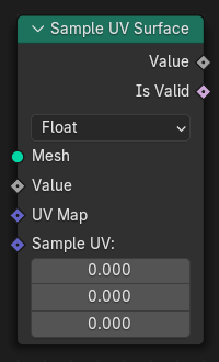 Sample UV Surface node.