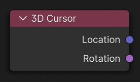 3D Cursor node.