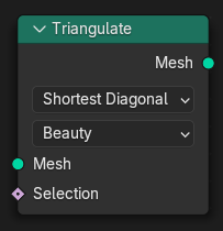 Nó Triangulate.
