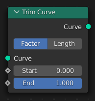 Нода Trim Curve (обрезать кривую).