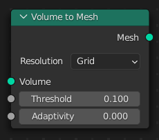 Узел Volume to Mesh.