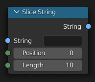 Slice String node.