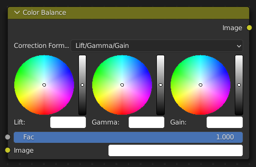 Нода ":abbr:`Цветовой баланс (Color Balance)`".