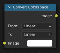 Нода ":abbr:`Конвертировать цветовые пространства (Convert Colorspace)`".