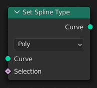 Нода ":abbr:`Установить тип сплайна (Set Spline Type)`".