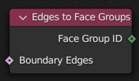 Нода ":abbr:`Группа граней в рёбрах (Edges to Face Groups)`".