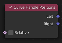 Нода ":abbr:`Положение ручек кривой (Curve Handle Position)`".