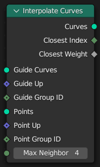 Нода ":abbr:`Интерполировать кривые (Interpolate Curves)`".