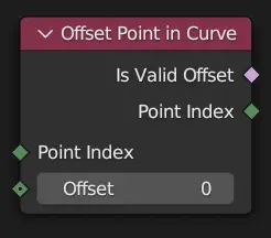 Нода ":abbr:`Смещение точки на кривой (Offset Point in Curve)`".