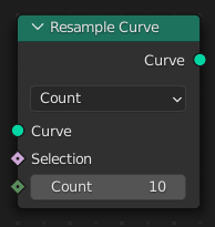 Нода ":abbr:`Ресэмплинг кривой (Resample Curve)`".