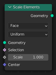 Нода ":abbr:`Масштабировать элементы (Scale Elements)`".