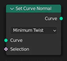 Нода ":abbr:`Установить нормаль кривой (Set Curve Normal)`".