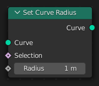 Нода ":abbr:`Установить радиус кривой (Set Curve Radius)`".