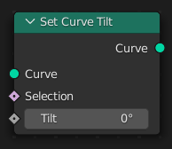 Нода ":abbr:`Установить наклон кривой (Set Curve Tilt)`".