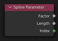 Нода ":abbr:`Параметр сплайна (Spline Parameter)`".