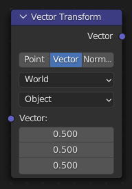Нода ":abbr:`Преобразовать вектор (Vector Transform)`".