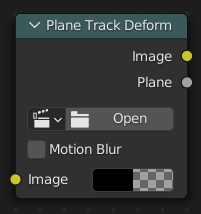 Нода "Деформация траектории плоскости" (Plane Track Deform Node).
