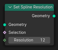 Узел Set Spline Resolution.