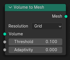 Узел Volume to Mesh.