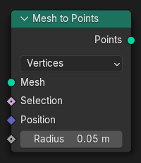 Узел Mesh to Points.