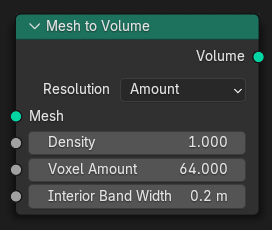 Нода ":abbr:`Меш в объём (Mesh to Volume)`".