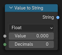 Нода ":abbr:`Значение в строку (Value to String)`".