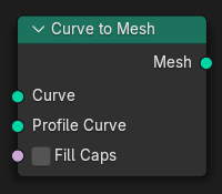 Нода ":abbr:`Кривую в меш (Curve to Mesh)`".