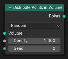 Нода ":abbr:`Распределить точки в объёме (Distribute Points in Volume)`".