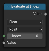 Нода ":abbr:`Вычислить по индексу (Evaluate at Index)`".