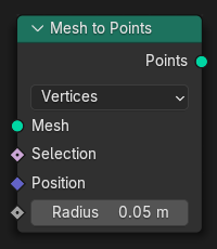 Нода ":abbr:`Меш в точки (Mesh to Points)`".