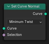 Нода ":abbr:`Установить нормаль кривой (Set Curve Normal)`".