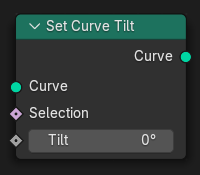 Нода ":abbr:`Установить наклон кривой (Set Curve Tilt)`".