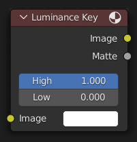 Нода ":abbr:`Ключ яркости (Luminance Key)`".