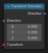 Нода ":abbr:`Направление трансформации (Transform Direction)`".