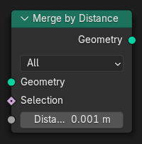 Нода ":abbr:`Объединить по расстоянию (Merge by Distance)`".