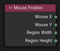 Нода ":abbr:`Положение мышки (Mouse Position)`".