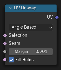 Нода ":abbr:`UV-развёртка (UV Unwrap)`".