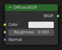 Нода ":abbr:`Диффузный BSDF (Diffuse BSDF)`".