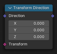 Нода ":abbr:`Направление трансформации (Transform Direction)`".