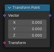 Нода ":abbr:`Точка трансформации (Transform Point)`".