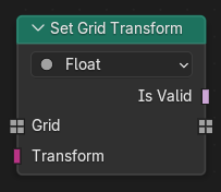 Нода ":abbr:`Установить трансформацию сетки (Set Grid Transform)`".