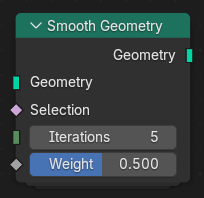 Нода ":abbr:`Сгладить геометрию (Smooth Geometry)`".