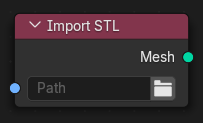 Нода ":abbr:`Импортировать STL (Import STL)`".