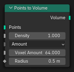 Нода ":abbr:`Точки в объём (Points to Volume)`".