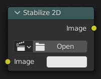 Нода "Стабилизировать 2D" (Stabilize 2D Node).