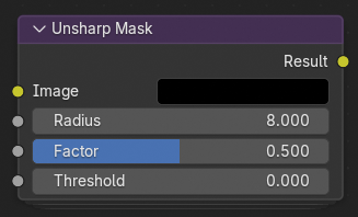 Нода ":abbr:`Нерезкая маска (Unsharp Mask)`".