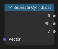 Нода ":abbr:`Разложить на цилиндрические компоненты (Separate Cylindrical)`".