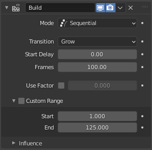 Модифікатор «Побудова» – Build Modifier — Blender Manual