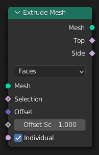 Extrude Mesh node.
